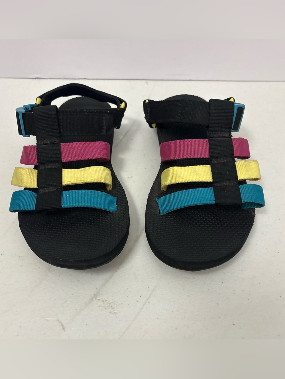 Teva Women's Original Universal Sandals Size 7 Colorful Rainbow Platform Shoes